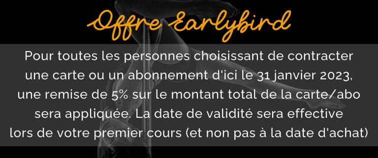 remise sur les cours de pole dance janvier 2023