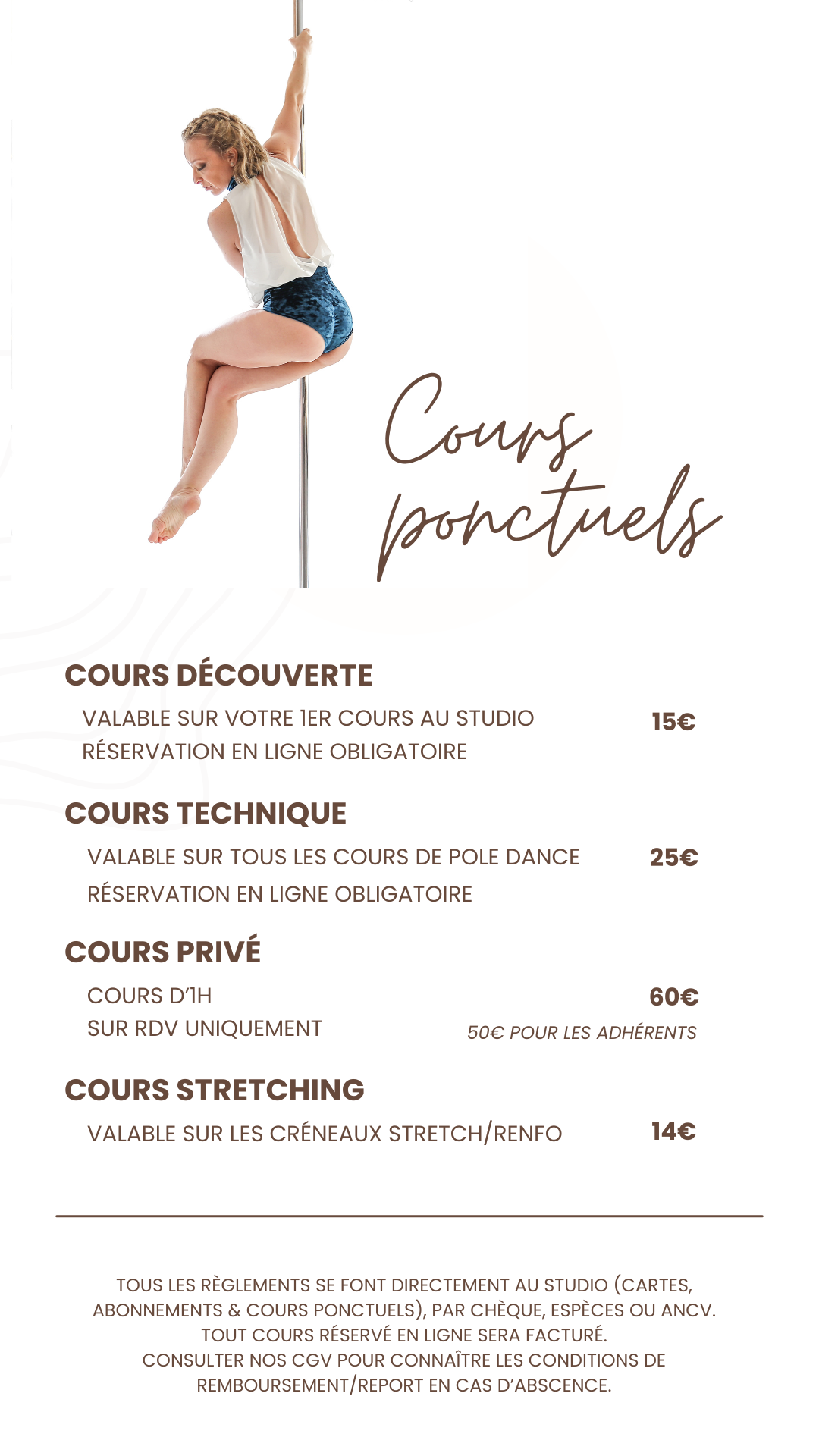 tarifs des cours de pole dance toulouse